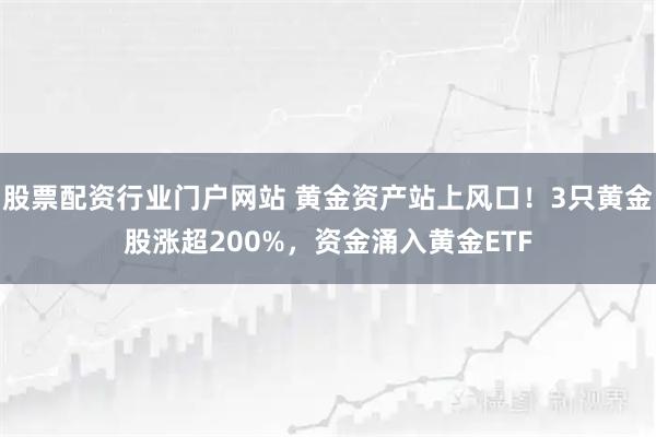 股票配资行业门户网站 黄金资产站上风口！3只黄金股涨超200%，资金涌入黄金ETF